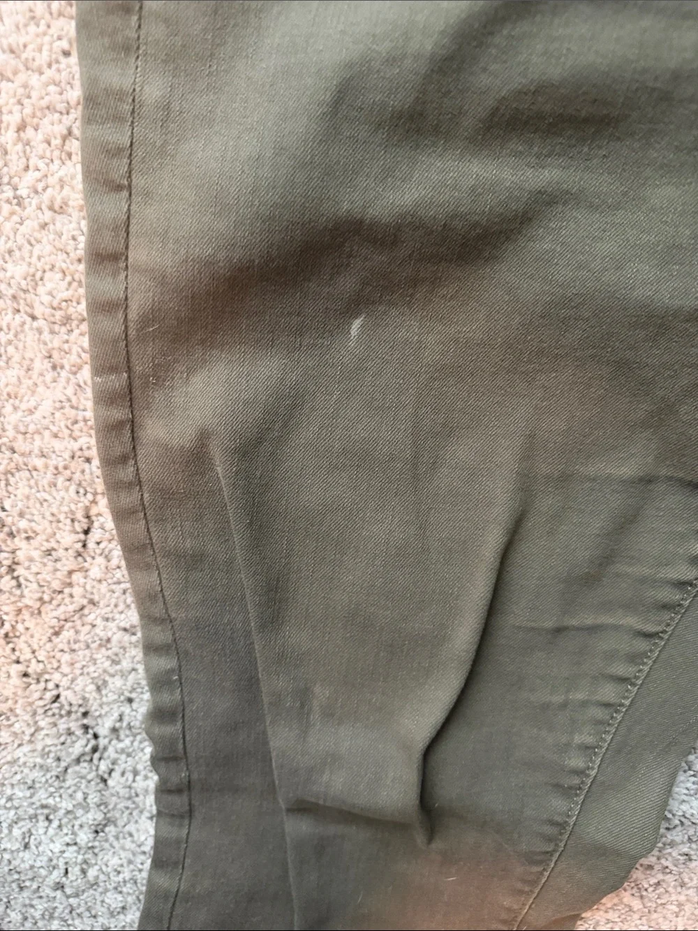 LOFT Olive Green Cropped Tapered Pants